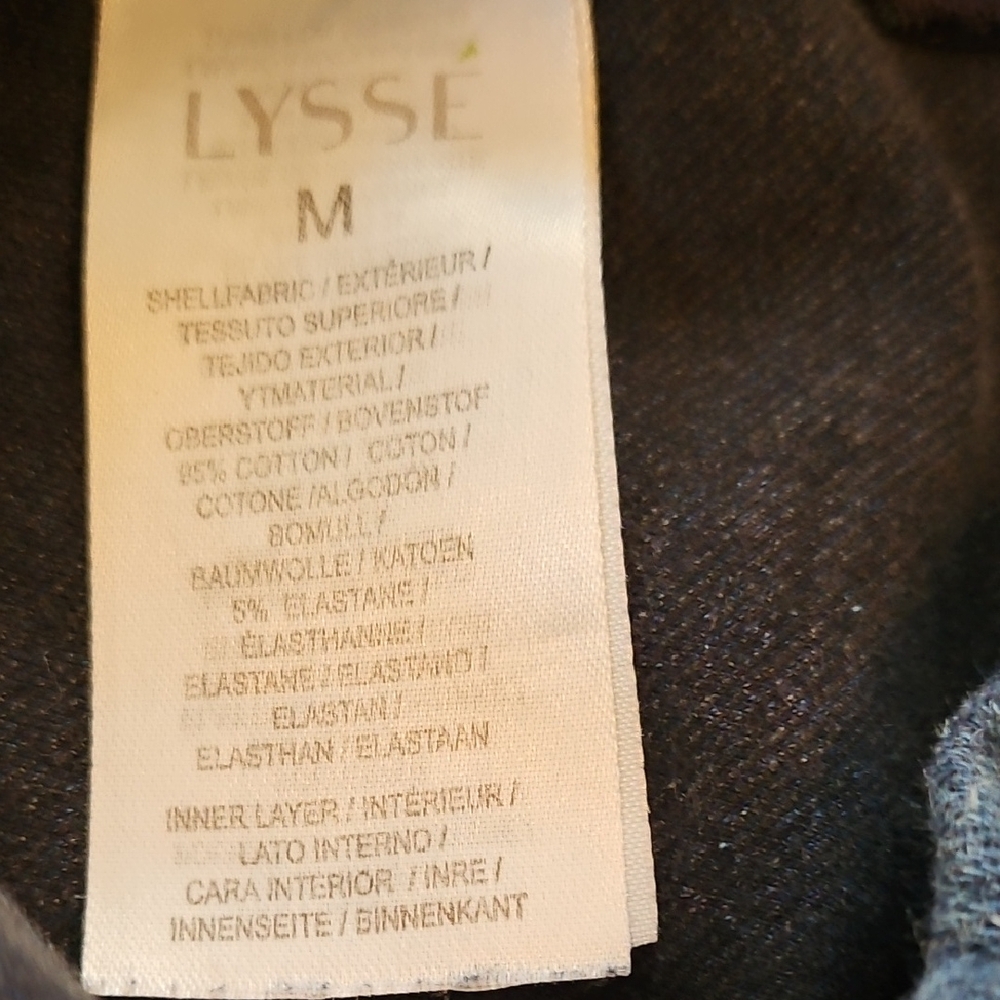 Lysse Dark Blue Pull Up Leggings- Size M - Picture 9 of 9
